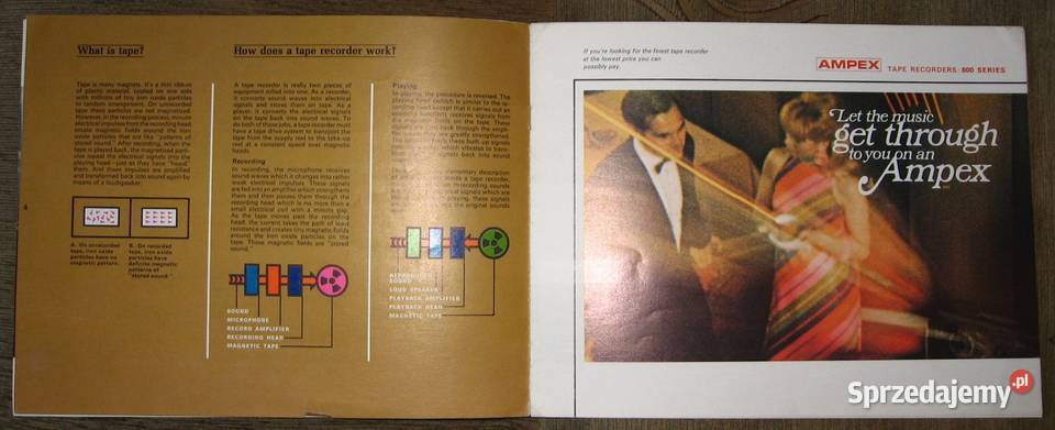AMPEX magnetofony szpulowe katalog z 1967 roku Pozostałe Kępice