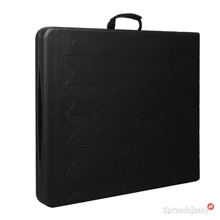 Duży stół składany ogrodowy cateringowy czarny Poznań