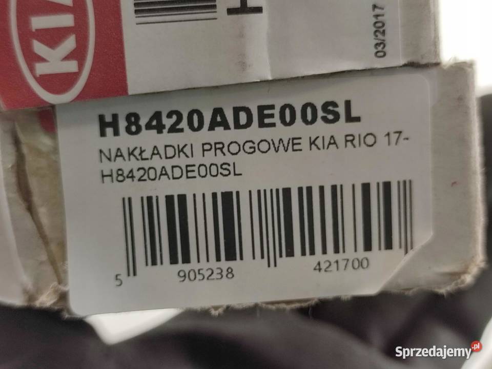 NAKŁADKI PROGOWE 2x KIA RIO YB 2017 ORYGINALNE sprzedam