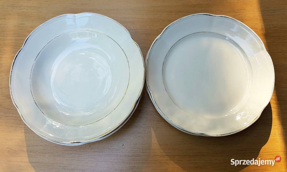 Talerze obiadowe 3 4 Porcelit Chodzież PRL Ruda Śląska sprzedam