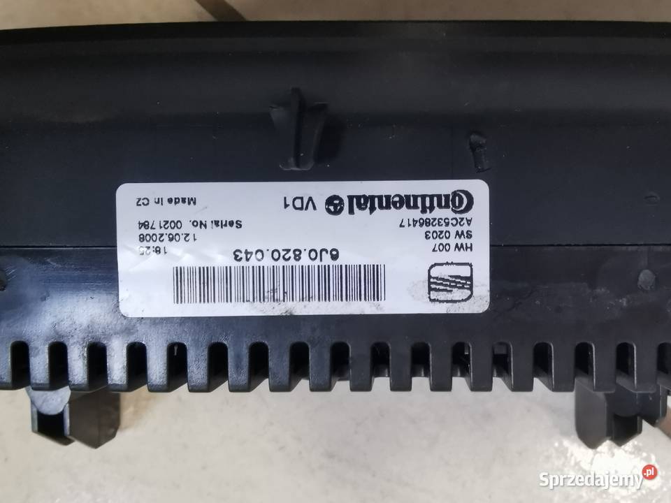 Seat Ibiza IV 6J panel klimatyzacji 6J0820043 Złocieniec
