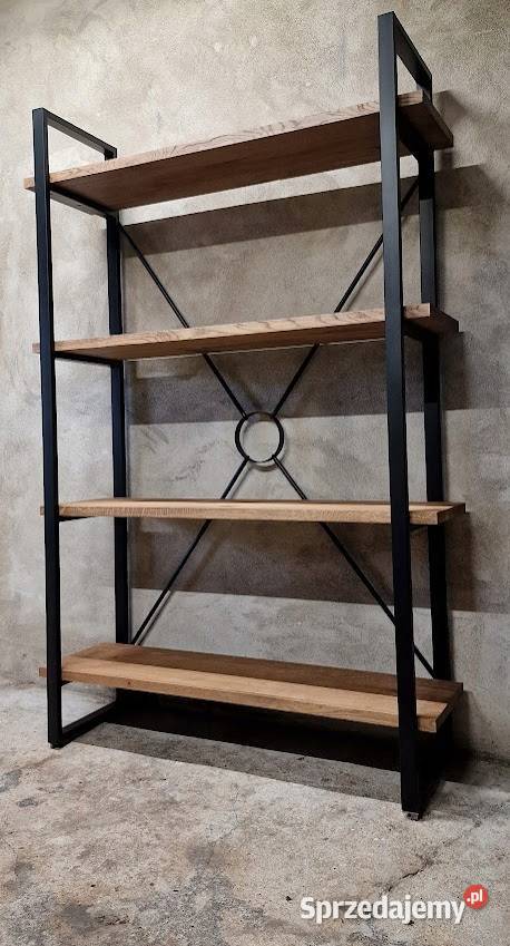 Regał NA WYMIAR na książki DĄB DĘBOWY loft warmińsko-mazurskie Bartoszyce