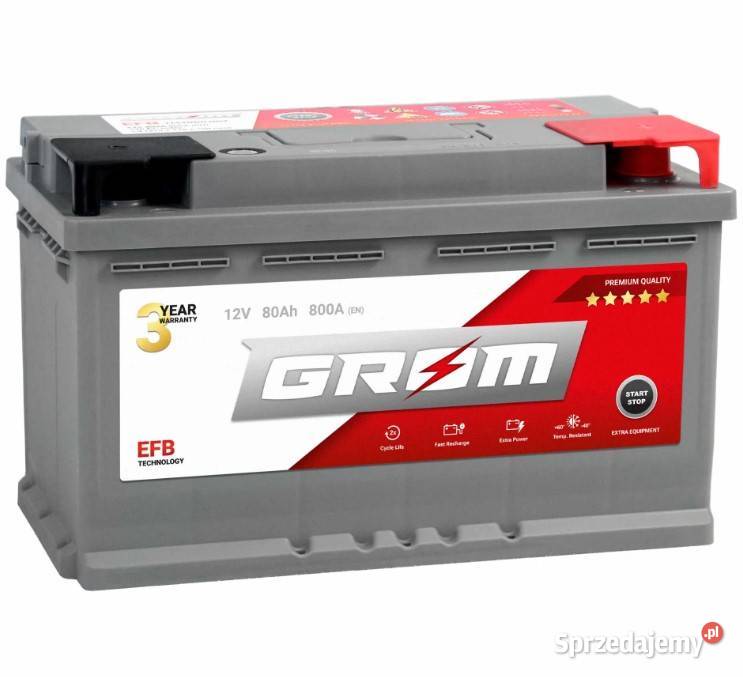 Akumulator GROM EFB STARTSTOP 80Ah 800A Prawy Wałbrzych