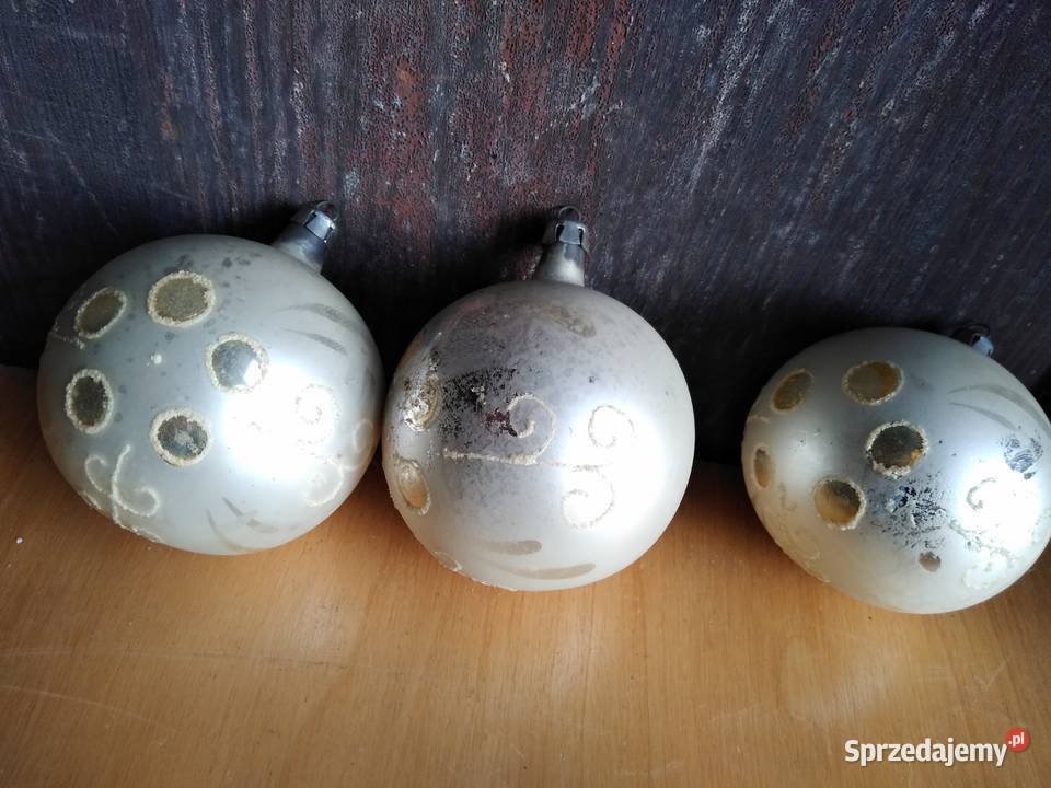 Stare bombki choinkowe zestaw 5 zabytek PRL