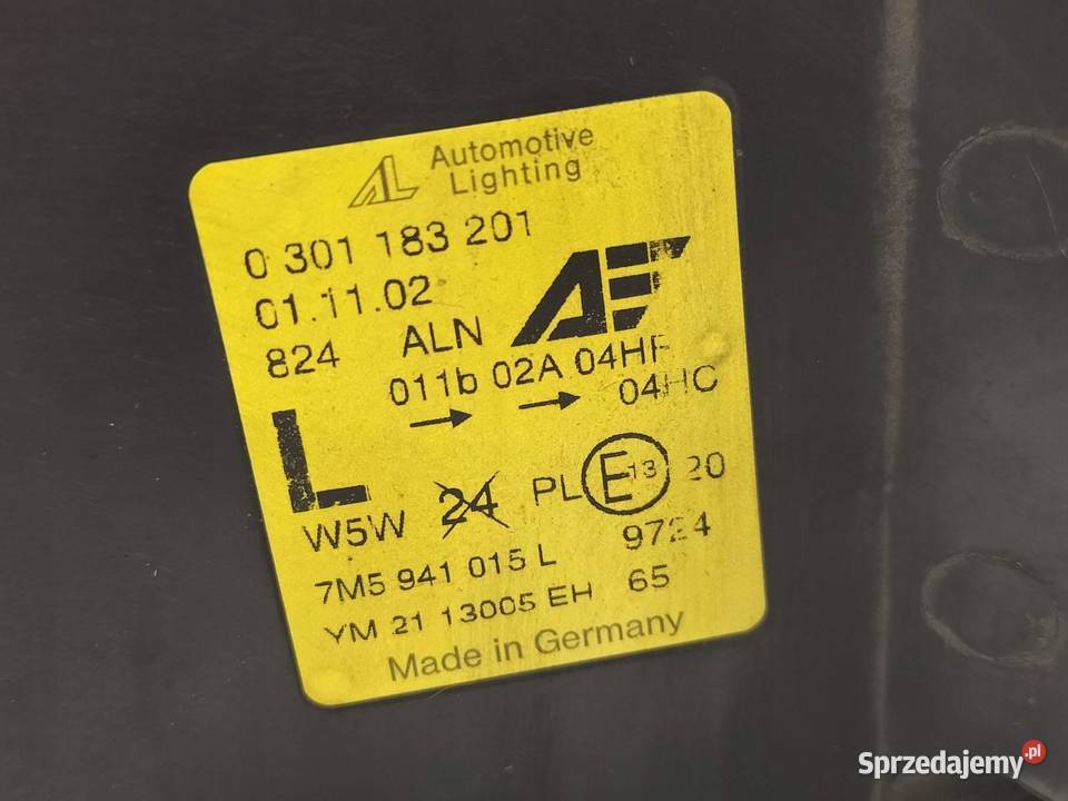 LAMPA PRZÓD LEWA EU 7M5941015L Ford Galaxy Mk2 Lampy przednie sprzedam