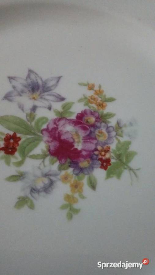 Stara polska porcelana sygnowana talerzyki i mazowieckie Warszawa