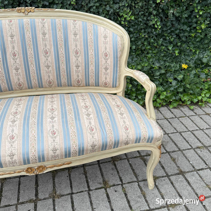 Stylowa pałacowa sofa kanapa Ludwik XVI Rokoko Dobrzany