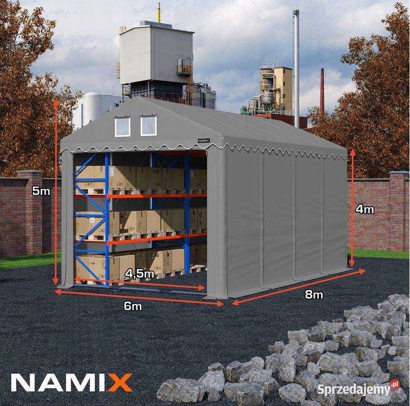 Namiot PRESTIGE 6x84m hala przemysłowa Jabłonna