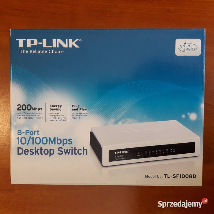 Switch TPLINK TLFS1008D 8 portów 10100Mbps Internet i komunikacja Warszawa