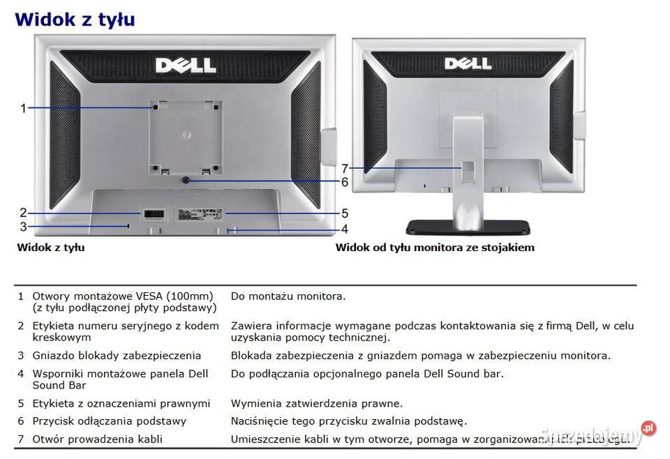 Sprzedam w stanie Monitor DELL SP2208WFP Monitory i projektory