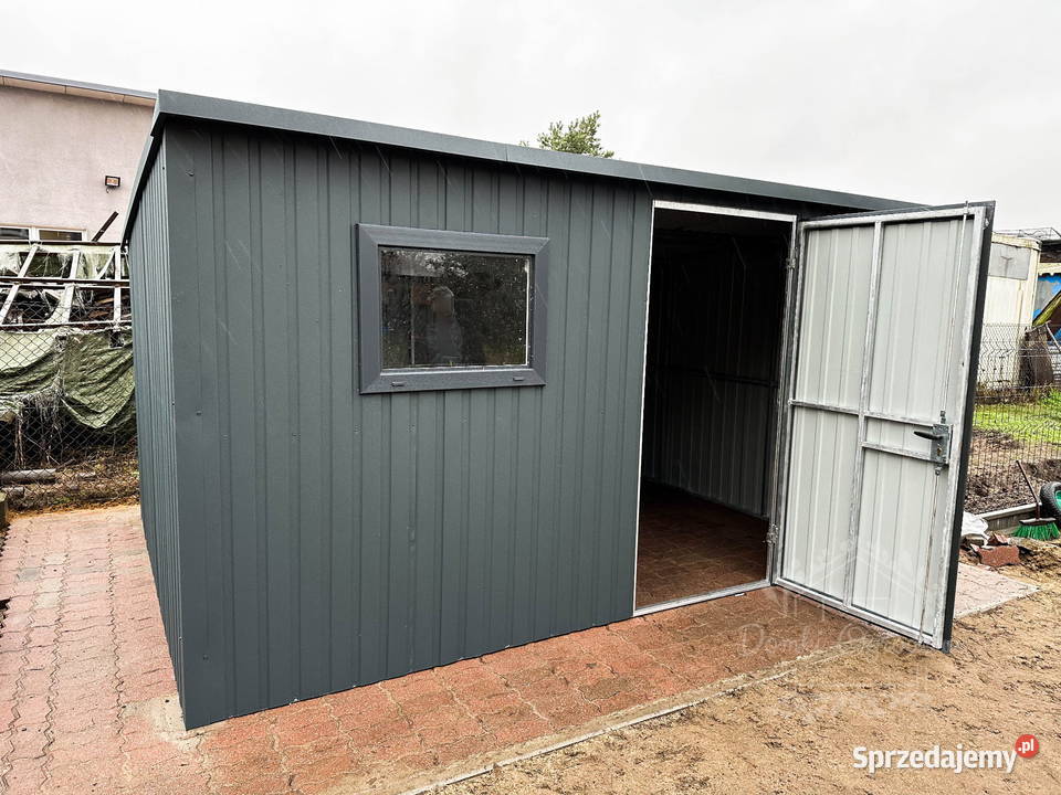 Domek Ogrodowy Schowek Blaszany 4x4 okno