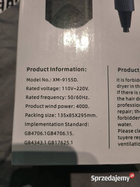 Suszarka do włosów Zdrowie i Uroda Chocznia sprzedam