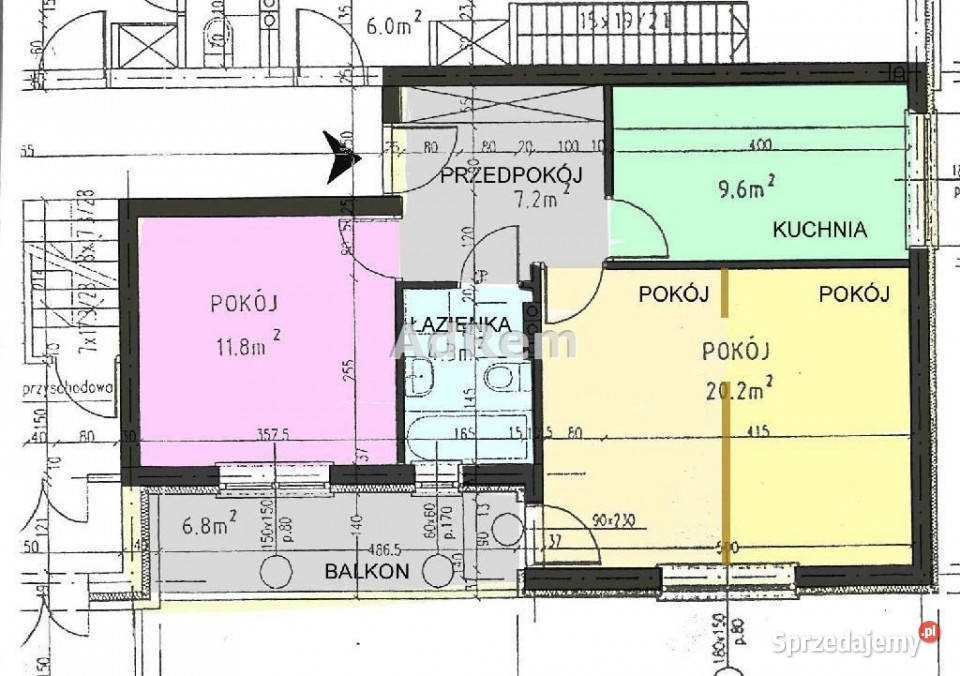sprzedaży mieszkania 53m2 2pokojowe Wrocław 53m2