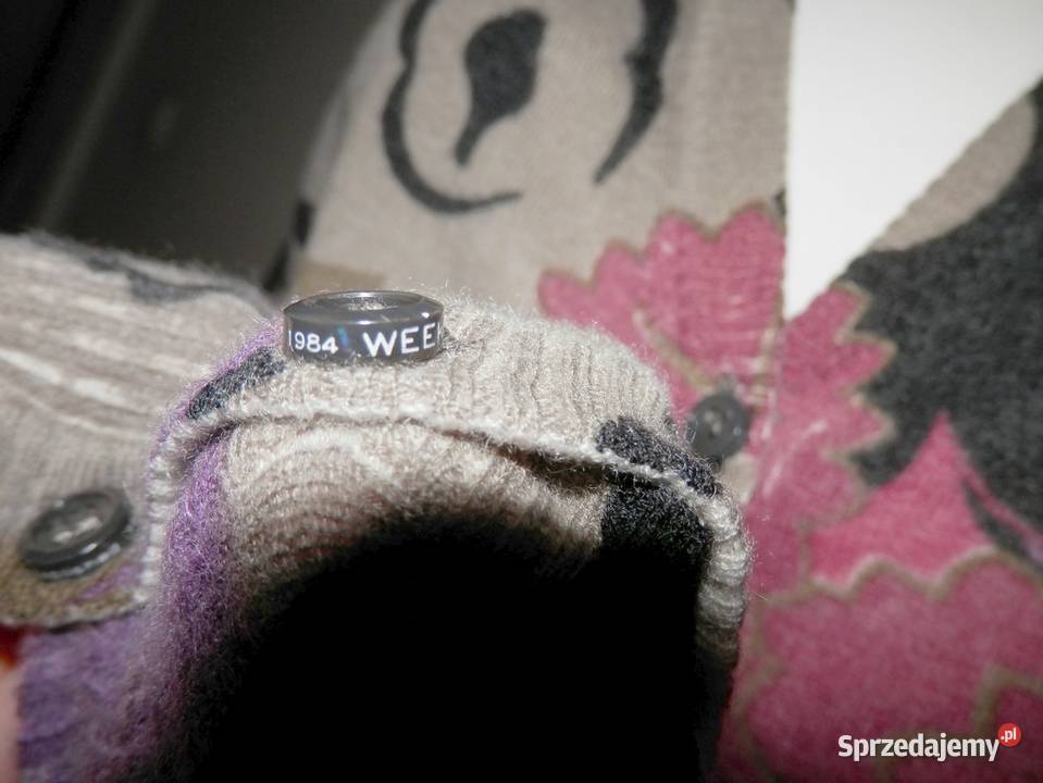 Sweter Kardigan Kaszmirowy 100 Kaszmir Włoski