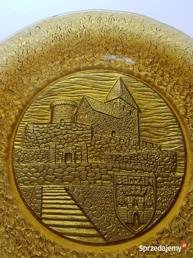 Patera Sahara Zamek Będzin Ząbkowice szkło PRL Dąbrowa Górnicza