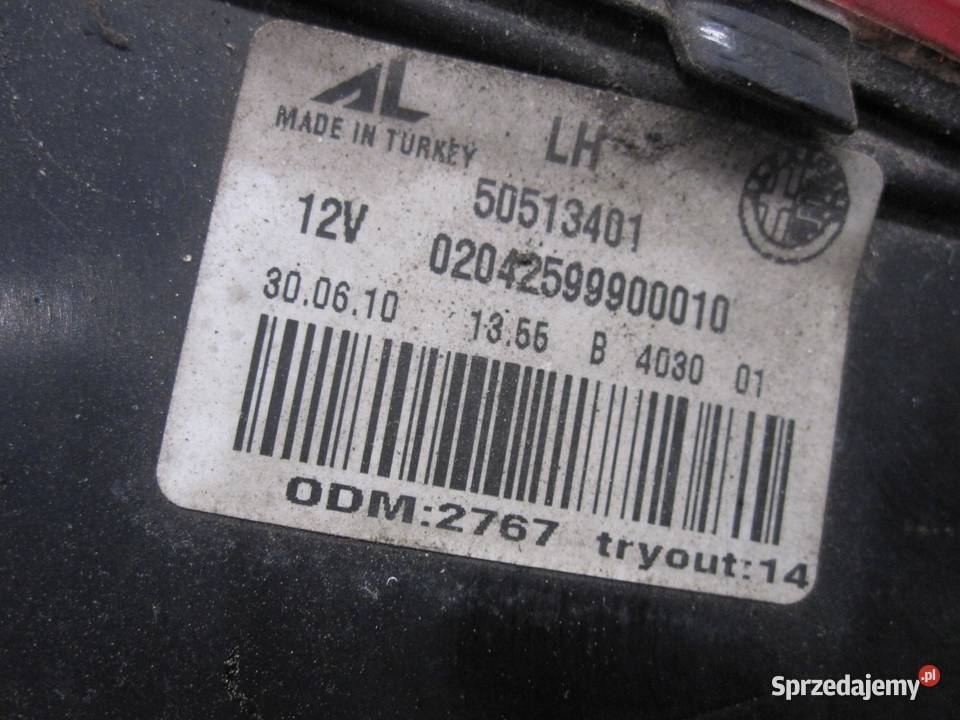 GIULIETTA 10r lampa lewa tył 50513401 osobowe