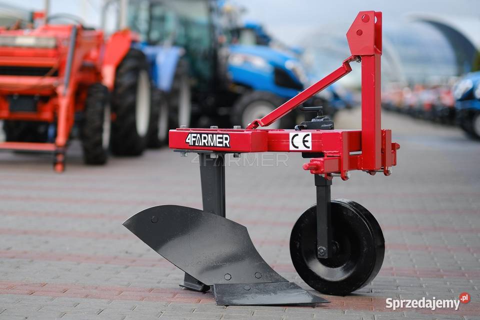 Pług jednoskibowy zagonowy U166 4FARMER czerwony nieuszkodzony podkarpackie Tajęcina