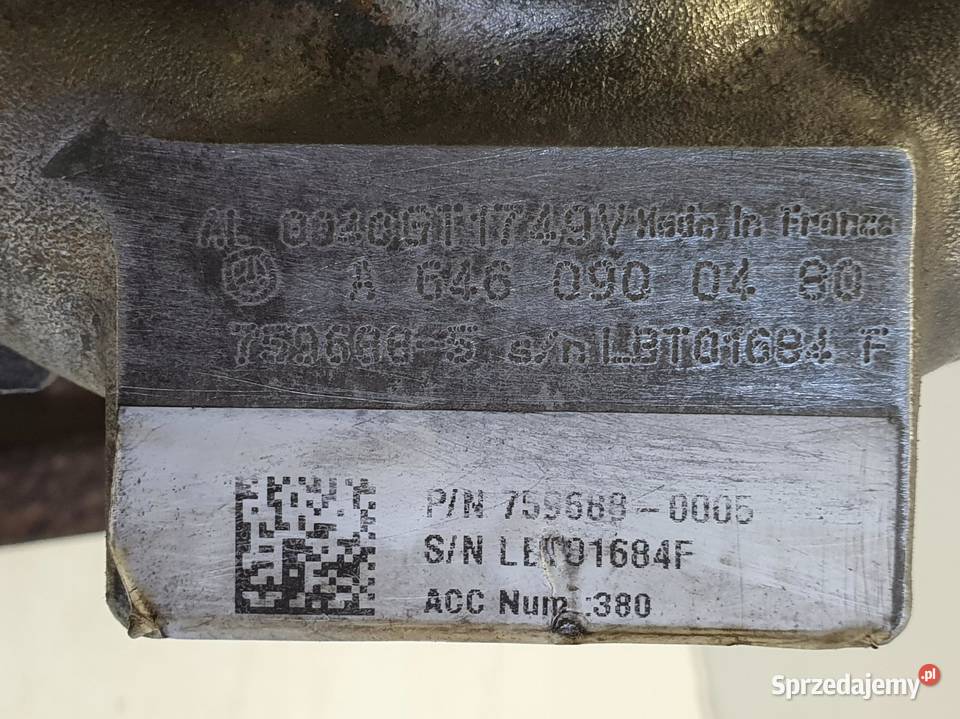 TURBOSPRĘŻARKA Mercedes Sprinter 906 22 CDI Chełm