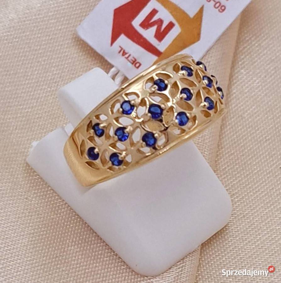 Pierścionek r13 Złoty pr585 Obrączkowy z Poznań