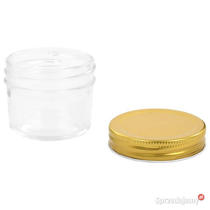 Szklane słoiki na dżem złote pokrywki 48 110 ml Warszawa
