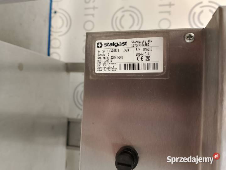 Stanowisko bemarowe 4xGN11 Stalgast z nadstawką Wrocław sprzedam