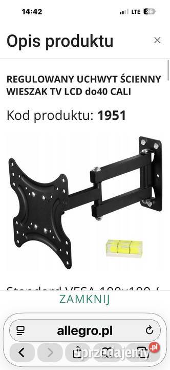 MOUNTY TV uchwyt ścienny 200x200 Łódź