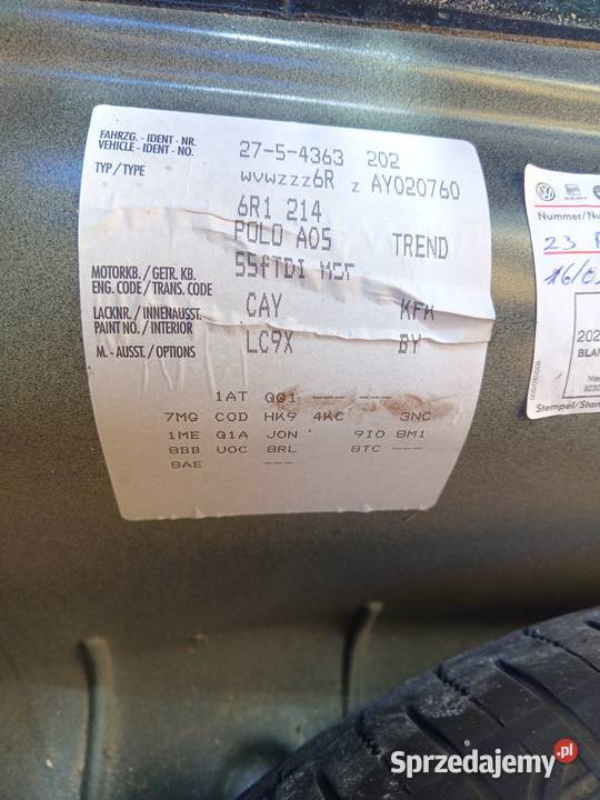 Vw Polo 16 tdi Września