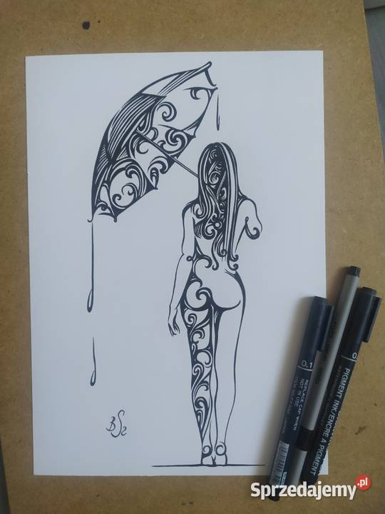 Rysunek z parasolką cienk blok t A4 250 gm2 mazowieckie Warszawa