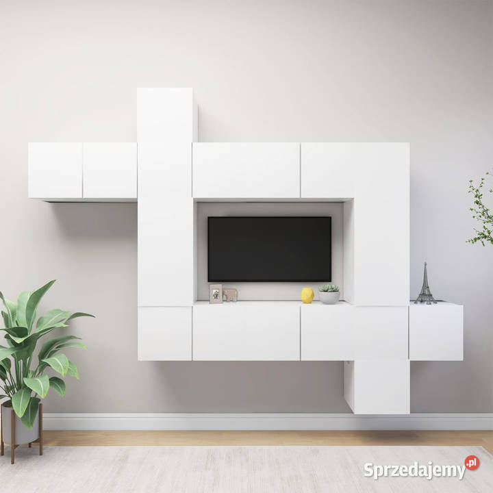 10cz zestaw szafek TV biały materiał Szafki Warszawa sprzedam