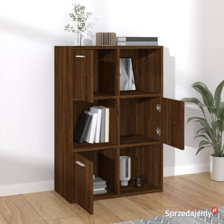 Regał brązowy dąb 60x295x90 WM815455 Warszawa