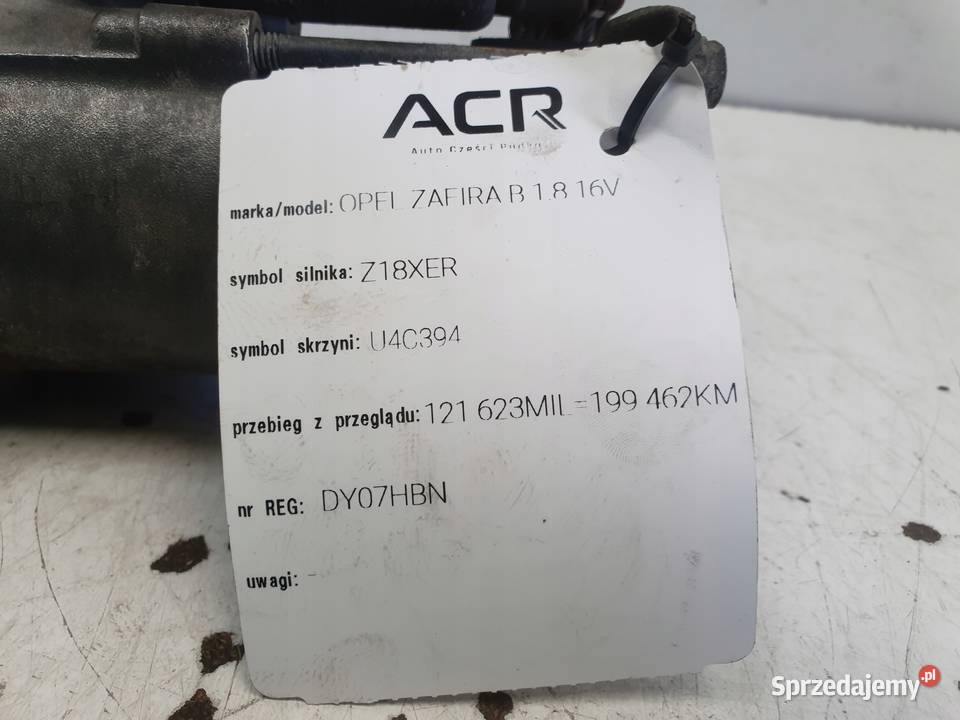 ROZRUSZNIK Opel Zafira B 18 16V ROZRUSZNIK Chełm
