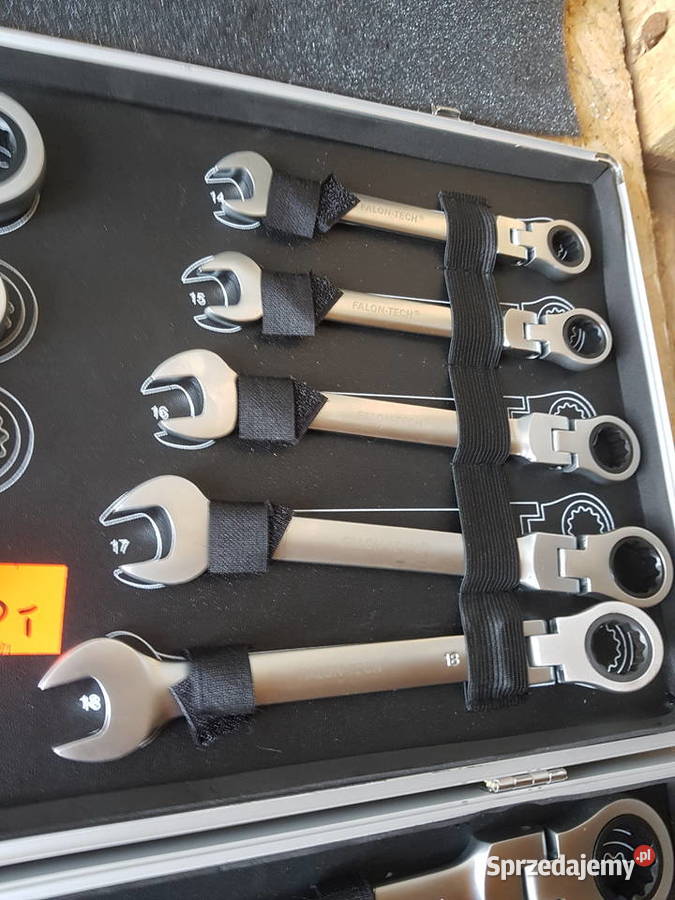 Klucze płaskooczkowe z grzechotką 72 zęby CrV Ręczne