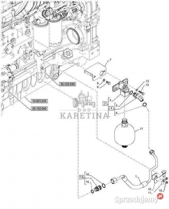 Holland T6070 Hydroakumulator 51608829 Jastrzębniki