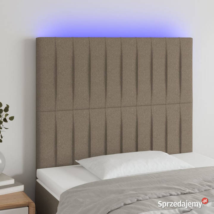 Zagłówek do łóżka z LED taupe 90x5x118128 Warszawa sprzedam