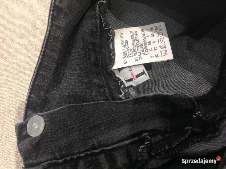 Mini spódniczka jeans damska HEIDI KLUM r XXS szary/srebrny lubuskie Nowa Sól