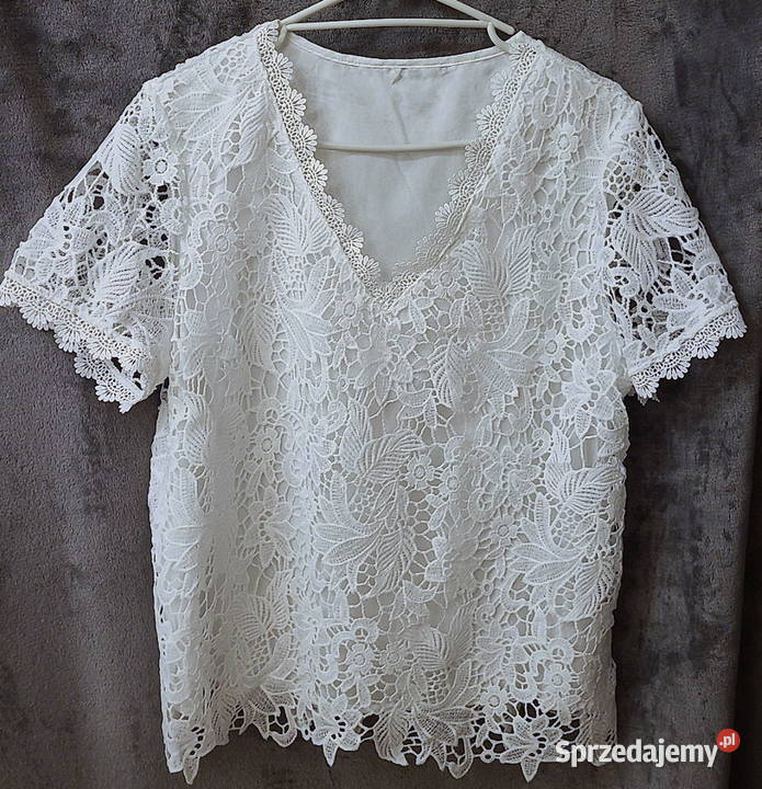 Bluzka gipiurowa w serek na podbiciu Rozmiar 42(XL) Radom