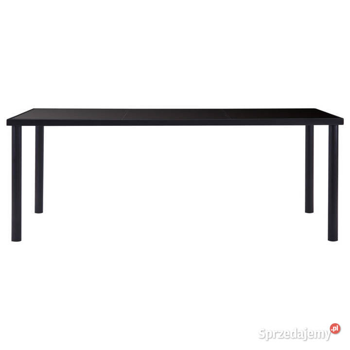 Stół jadalniany czarny 200 x 100 x 75 hartowane Warszawa
