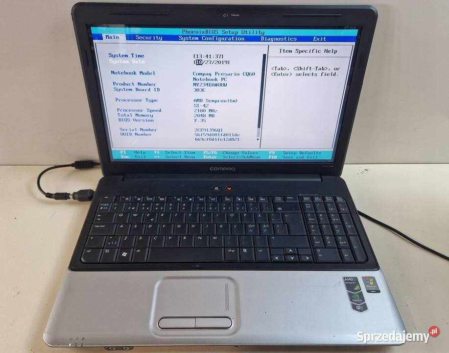 Laptop Compaq Presario CQ60 mazowieckie Warszawa
