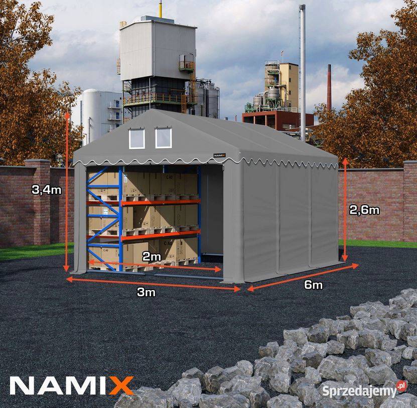 Namiot PRESTIGE 3x626m hala przemysłowa Pawilony i namioty Jabłonna sprzedam