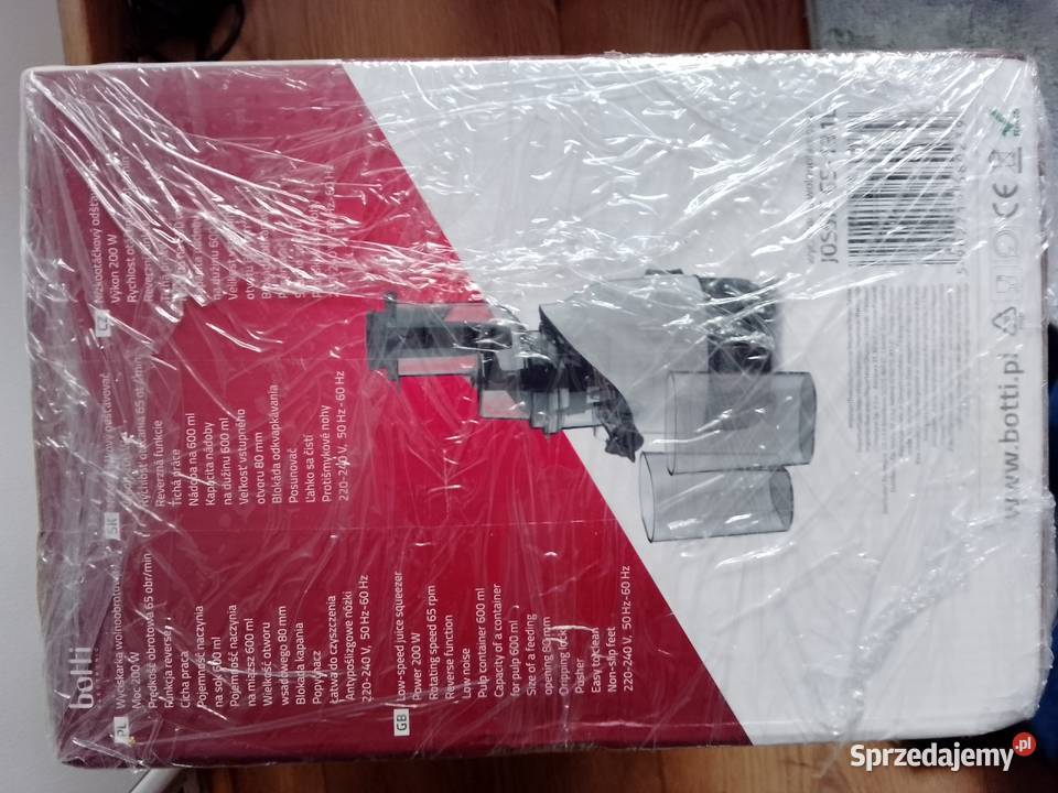 Wyciskarka wolnoobrotowa Zachvo 130 mm 220 W AGD drobne łódzkie Bełchatów
