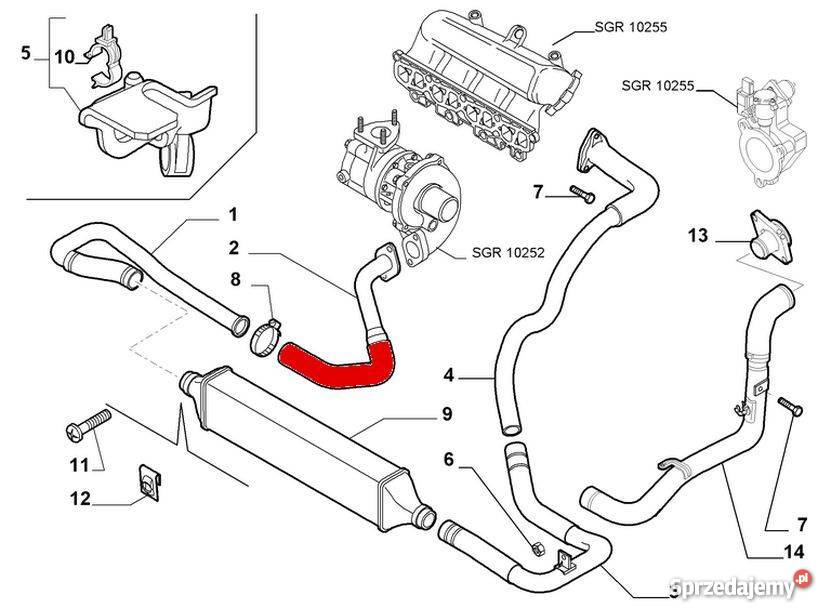 PRZEWÓD RURA WĄŻ TURBO INTERCOOLERA FIAT PUNTO Bielsko-Biała sprzedam