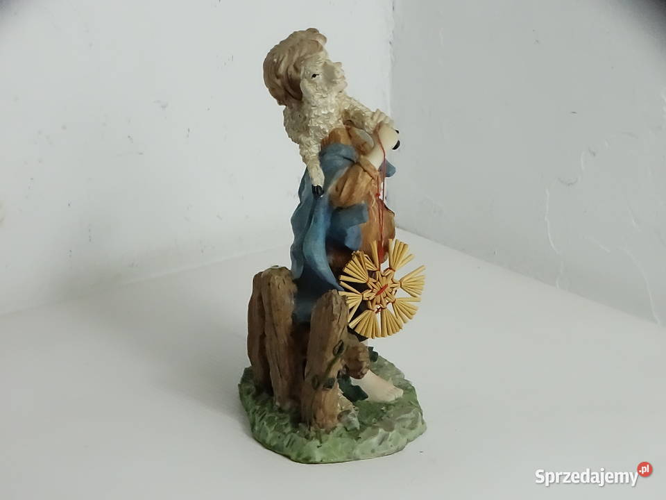 Figurka Dekoracyjna Pasterz z Owieczkami Figurki Biłgoraj
