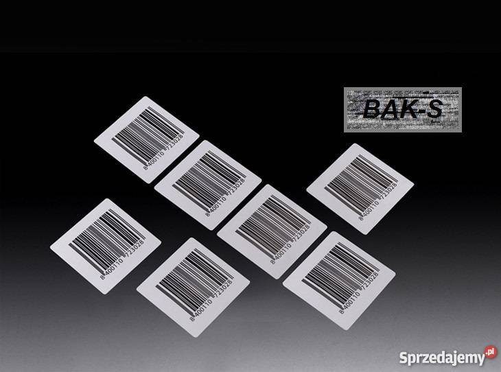 Etykiety Antykradzieżowe RF 82 MHz 4x4 opk1000 Rogoźnica