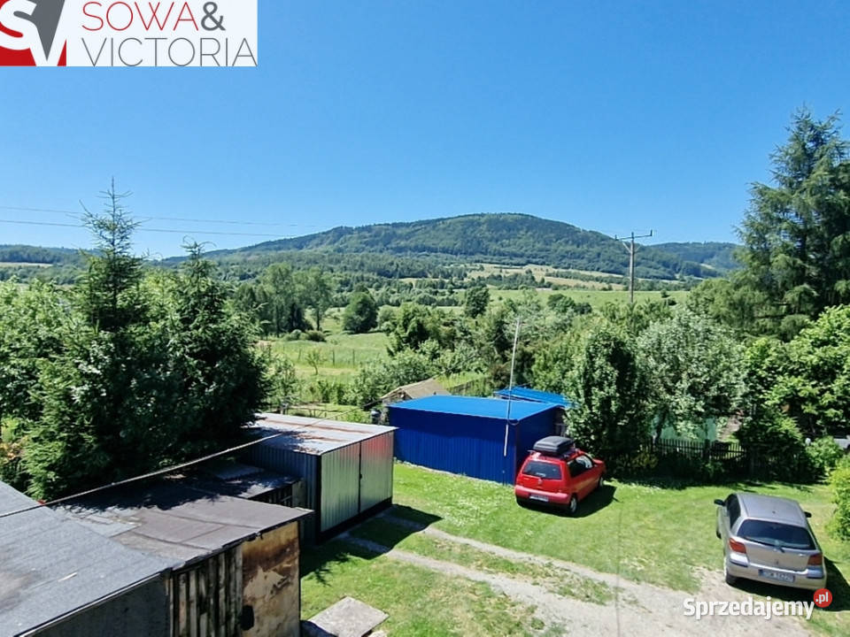 Ogródek garaż zieleń górski widok Głuszyca