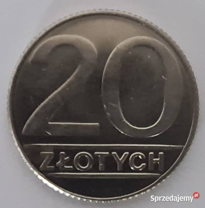 Moneta 20 złotych polskich PLZ z PRL-u Polska
