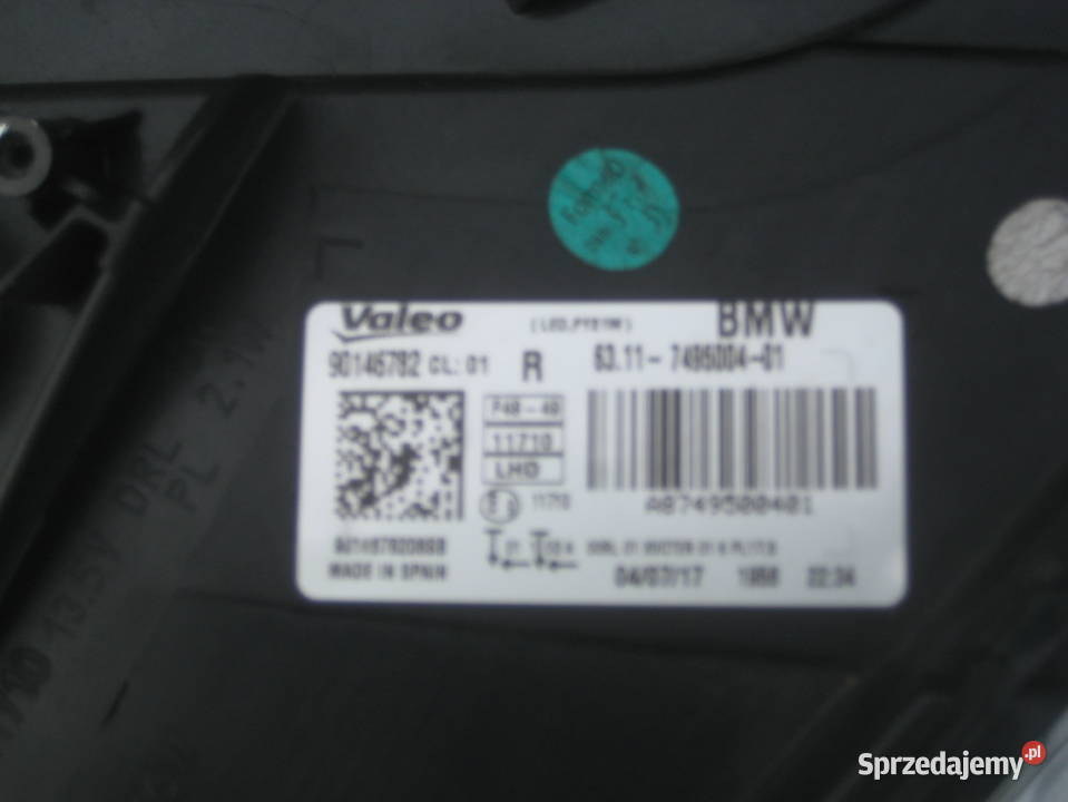 bmw x1 f48 1518r lampa przód prawa full led Rakoniewice sprzedam
