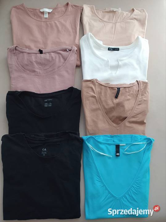 Zestaw Pak 8 x bluzka na XS i S brązowy/beżowy Koszalin