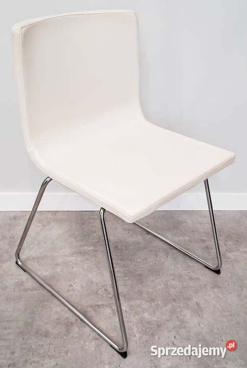 Krzesło Ikea Bernhard biała skóra 49cm Częstochowa