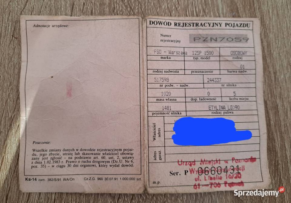 Klamka korbka szyby Warszawa Syrena Fiat 126p Plewiska sprzedam