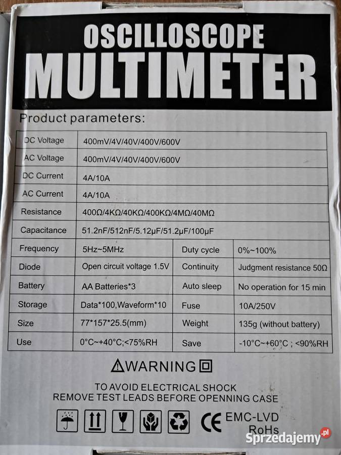 nowy 2w1 multimetr i oscyloskop Sandomierz